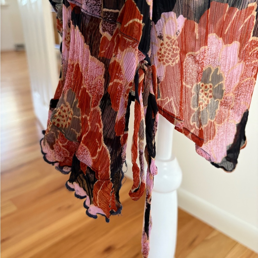 Free People Spring Floral Tunic Blouse - Picture 6 of 7